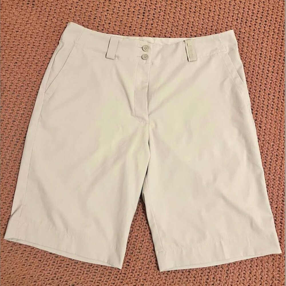 Nike Dri Fit Khaki Beige Women's Golf Shorts | Size 10